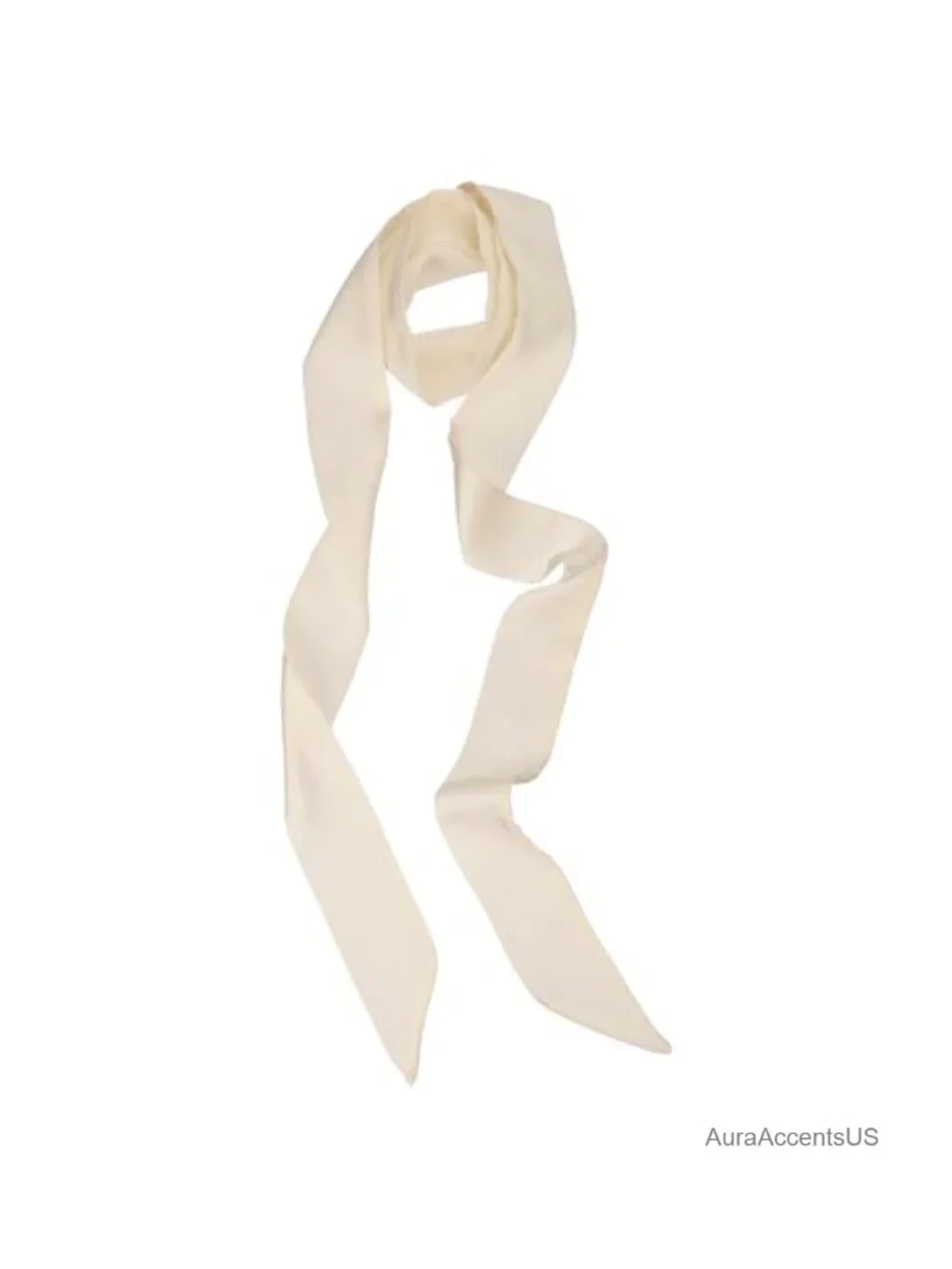 Silk Skinny Scarf Extra Long Ribbon Neckerchief Versatile Sash Headband Women